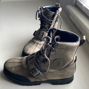 Ralph Lauren Polo Andres Grey Nubuck Leather Duck Boots US Men's Size 12